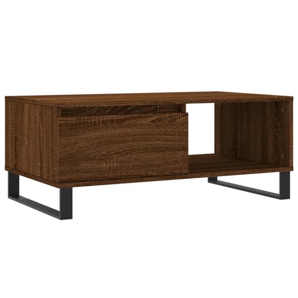 Soffbord brun ek 90x50x36,5 cm konstruerat trä