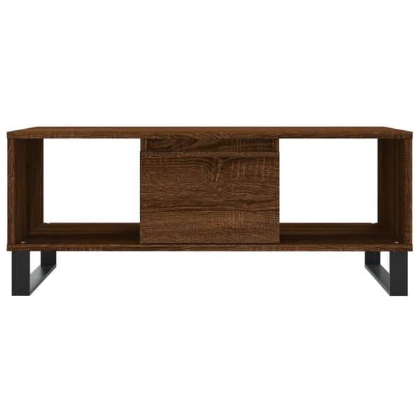 Soffbord brun ek 90x50x36,5 cm konstruerat trä