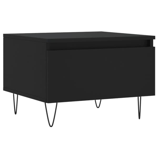 Soffbord 2 st svart 50x46x35 cm konstruerat trä