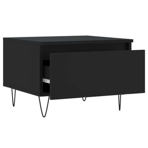 Soffbord 2 st svart 50x46x35 cm konstruerat trä
