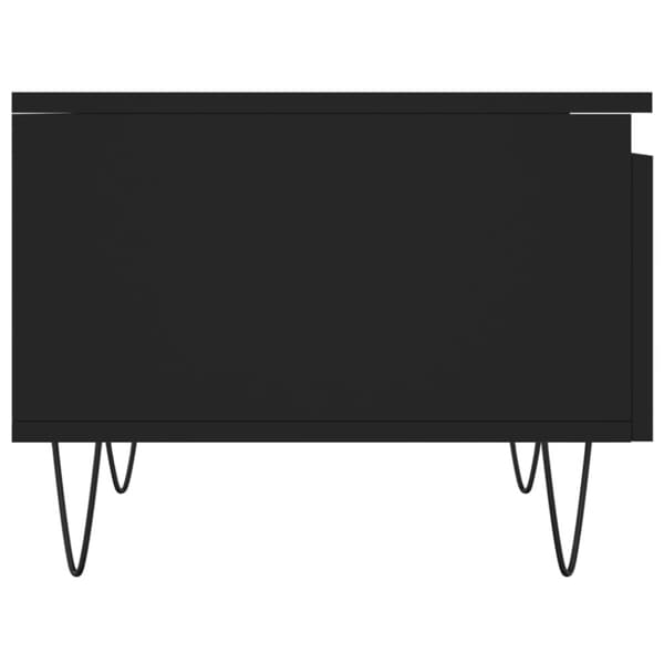 Soffbord 2 st svart 50x46x35 cm konstruerat trä