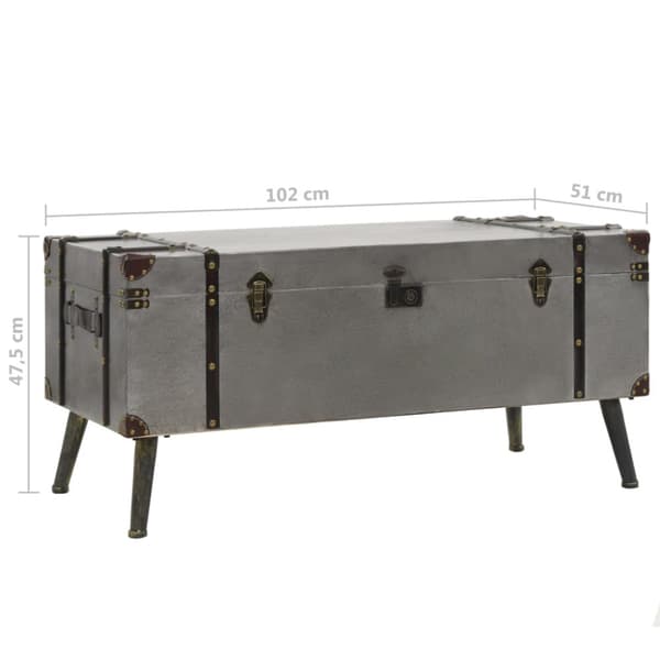 Soffbord MDF och aluminium 102x51x47,5 cm