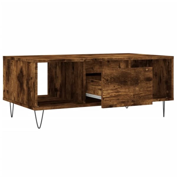 Soffbord rökfärgad ek 90x50x36,5 cm konstruerat trä