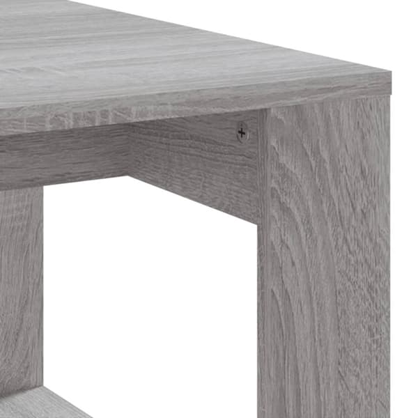Soffbord grå sonoma 102x50x35 cm konstruerat trä