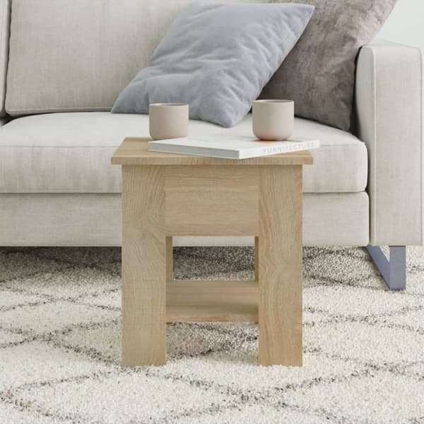 Soffbord sonoma-ek 40x40x42 cm konstruerat trä