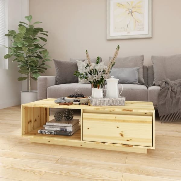 Soffbord 110x50x33,5 cm massivt granträ
