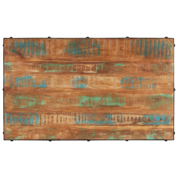 Sohvapöytä pyörillä 100x60x26 cm kierrätetty täyspuu