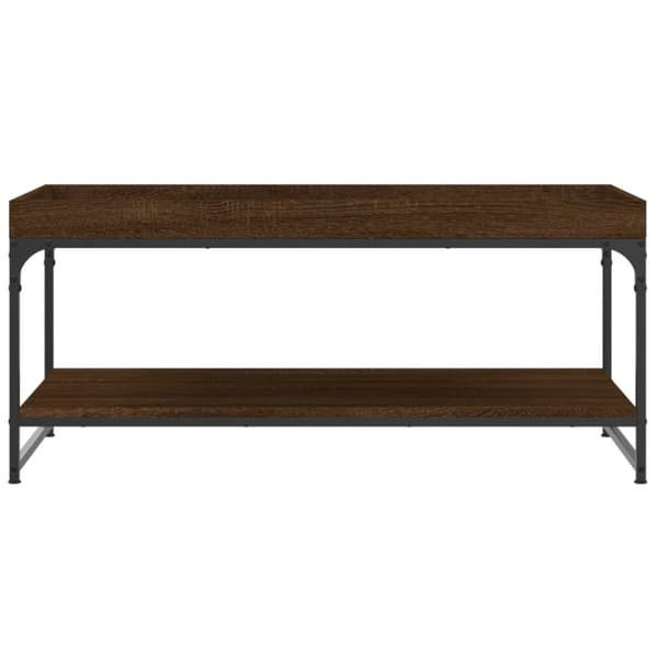 Sohvapöytä ruskea tammi 100x49x45 cm tekninen puu