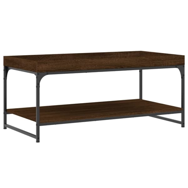 Sohvapöytä ruskea tammi 100x49x45 cm tekninen puu