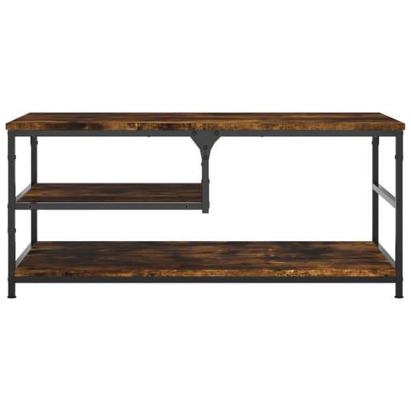 Soffbord rökfärgad ek 90x49x40 cm konstruerat trä