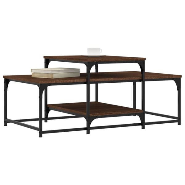 Soffbord brun ek 102x60x45 cm konstruerat trä