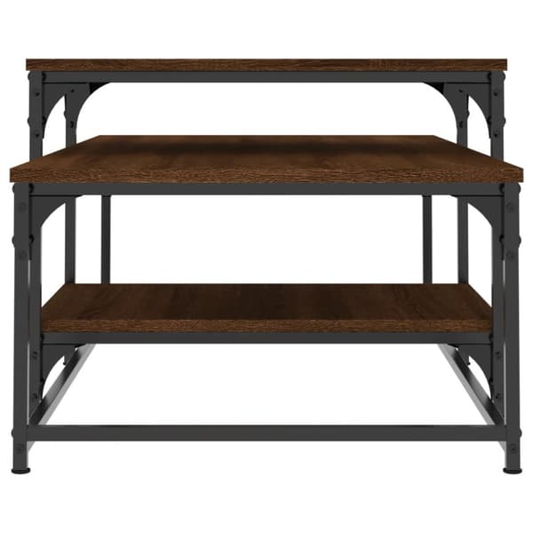 Soffbord brun ek 102x60x45 cm konstruerat trä