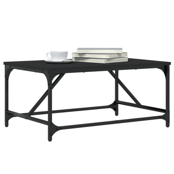 Soffbord svart 75x50x35 cm konstruerat trä