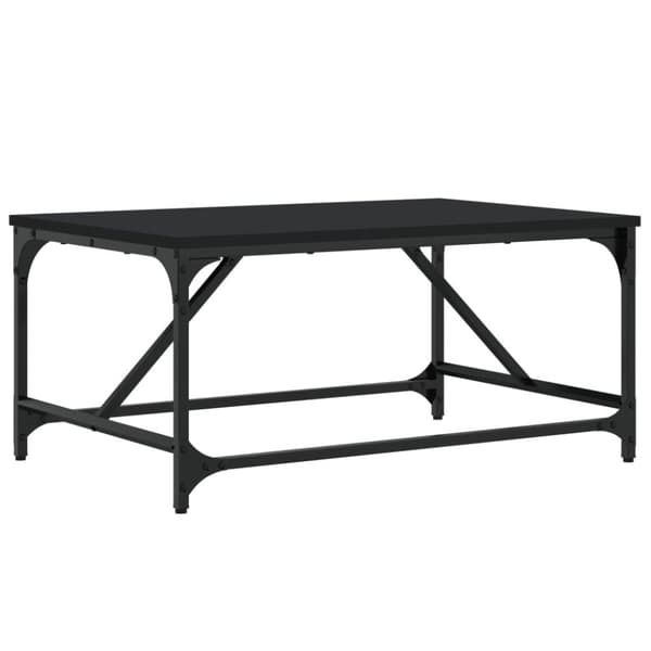 Soffbord svart 75x50x35 cm konstruerat trä