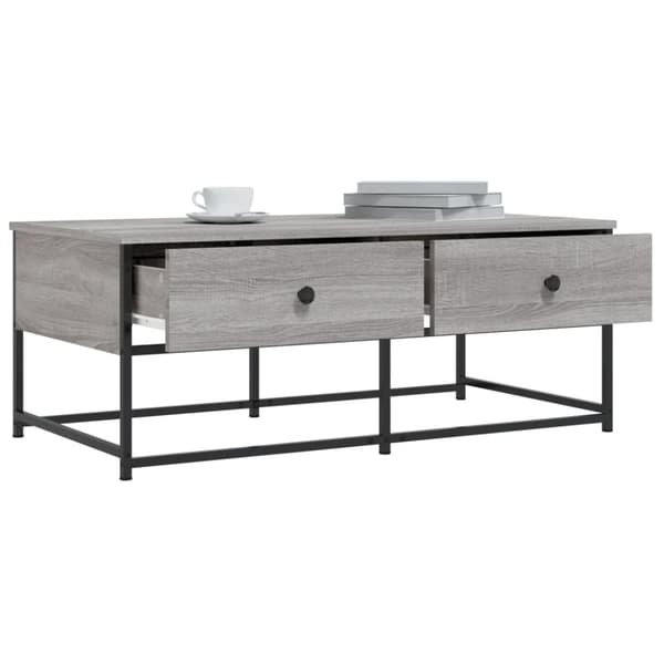 Sohvapöytä harmaa Sonoma 100x51x40 cm tekninen puu