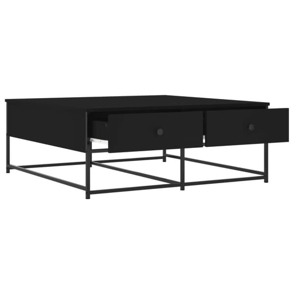 Soffbord svart 100x99x40 cm konstruerat trä