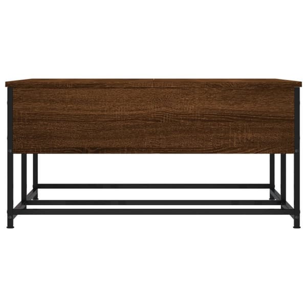 sofabord 80x80x40 cm konstrueret træ brun egetræsfarve