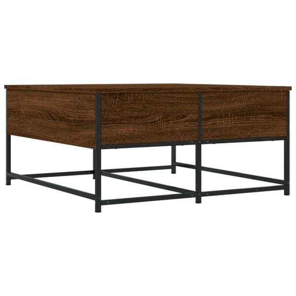 sofabord 80x80x40 cm konstrueret træ brun egetræsfarve