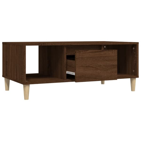 Soffbord brun ek 90x50x36,5 cm konstruerat trä
