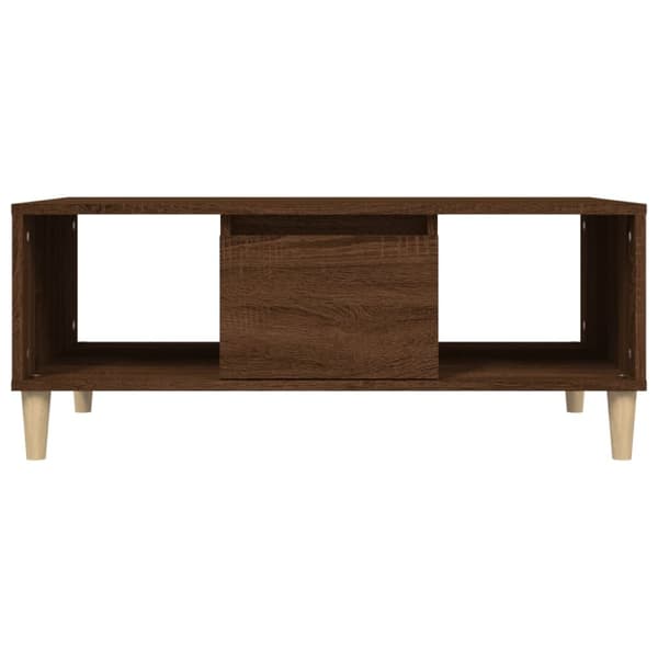 Soffbord brun ek 90x50x36,5 cm konstruerat trä