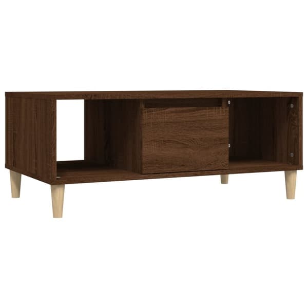 Soffbord brun ek 90x50x36,5 cm konstruerat trä