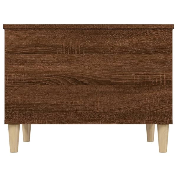sofabord 60x44,5x45 cm konstrueret træ brun egetræsfarve
