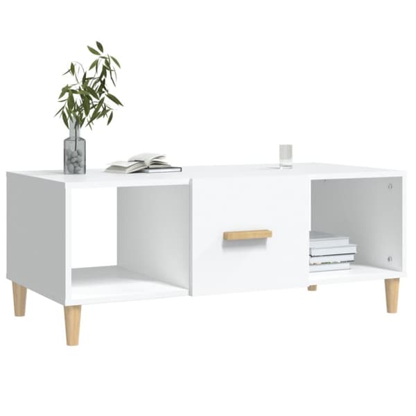 sofabord 102x50x40 cm konstrueret træ hvid