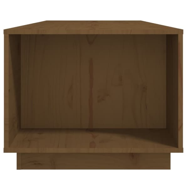 sofabord 110x50x40 cm massivt fyrretræ gyldenbrun