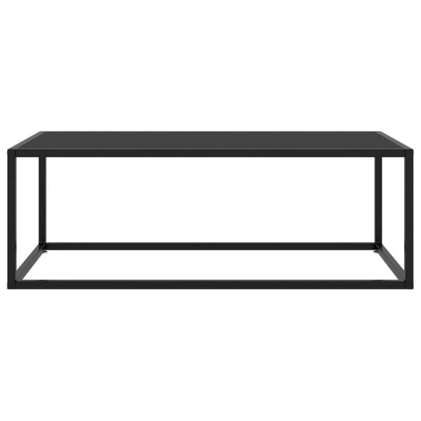 Sohvapöytä musta mustalla lasilla 100x50x35 cm