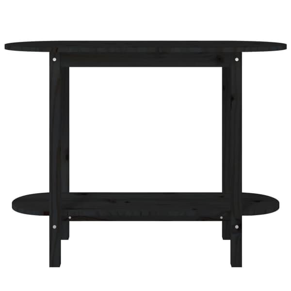 Konsolipöytä musta 110x40x80 cm täysi mänty