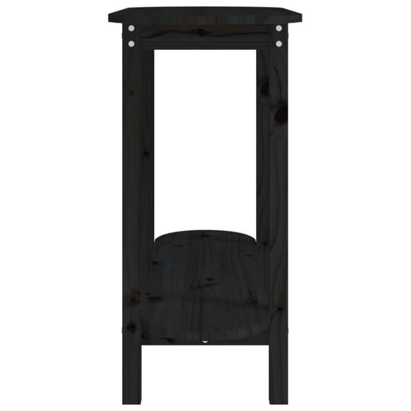 Konsolipöytä musta 110x40x80 cm täysi mänty
