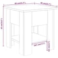 Miniatyrbillede 6 af 6: sofabord 40x40x42 cm konstrueret træ sonoma-eg