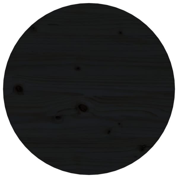 Soffbord svart Ø 45x40cm massiv furu