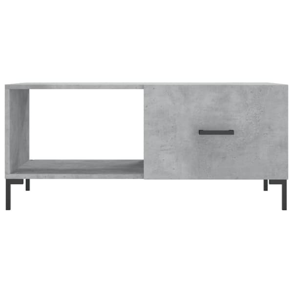 Soffbord betonggrå 90x50x40 cm konstruerat trä