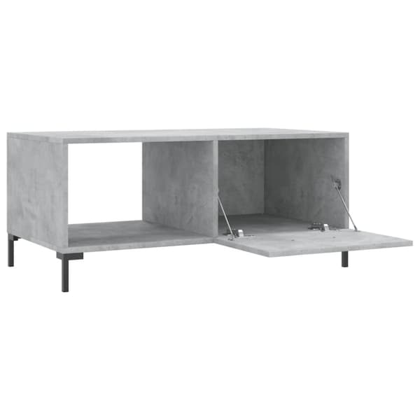 Soffbord betonggrå 90x50x40 cm konstruerat trä
