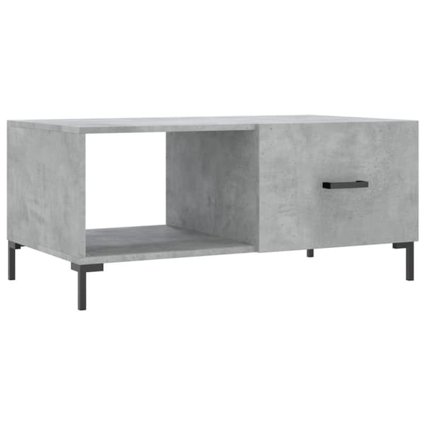 Soffbord betonggrå 90x50x40 cm konstruerat trä