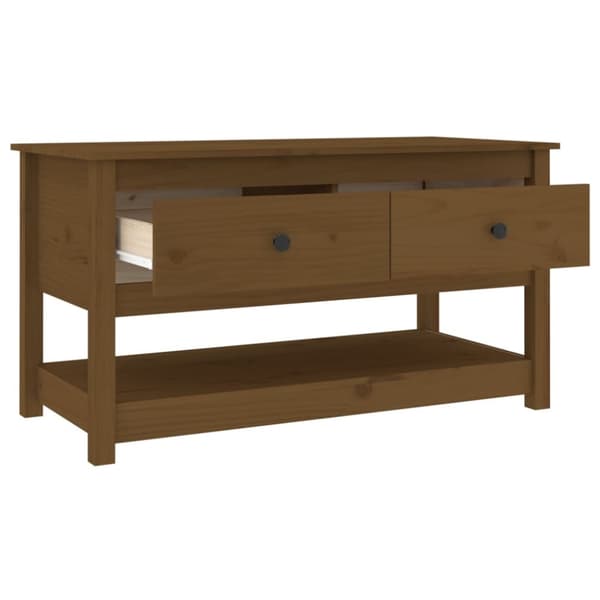 Sohvapöytä hunajanruskea 102x49x55 cm täysi mänty