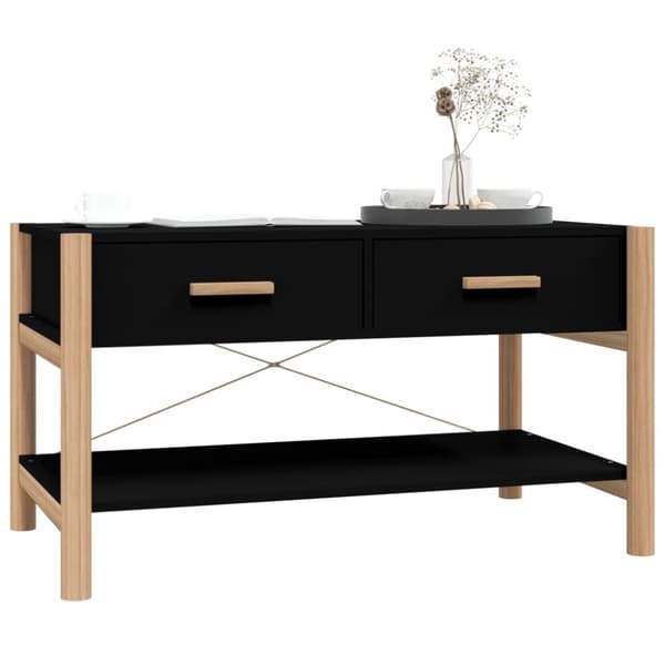 sofabord 82x48x45 cm konstrueret træ sort