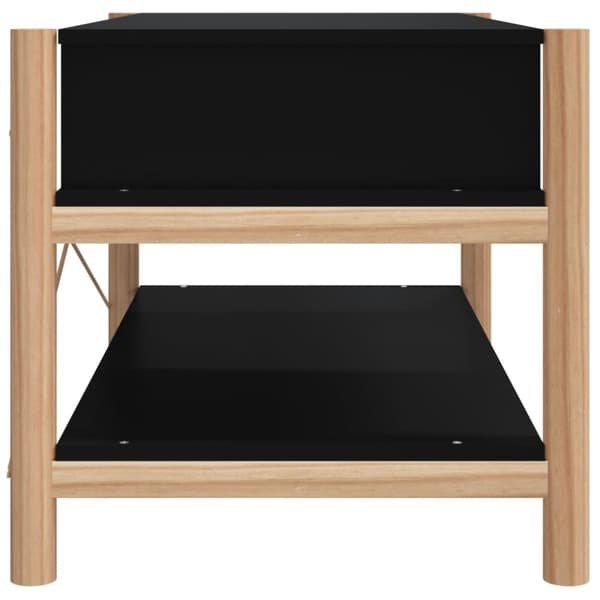 sofabord 82x48x45 cm konstrueret træ sort