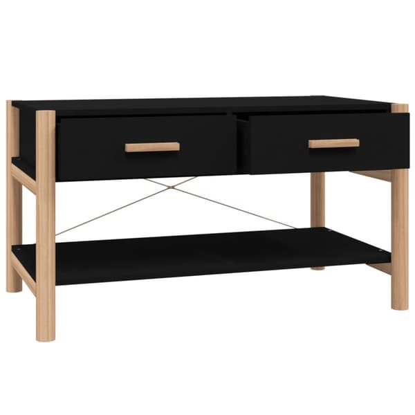 sofabord 82x48x45 cm konstrueret træ sort