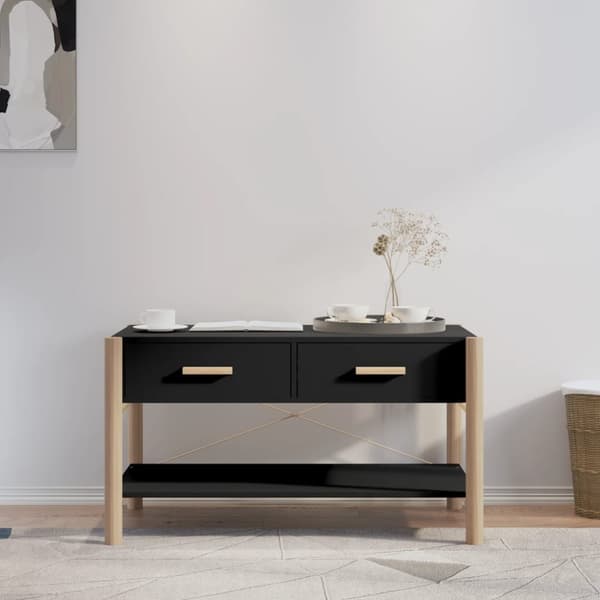 sofabord 82x48x45 cm konstrueret træ sort