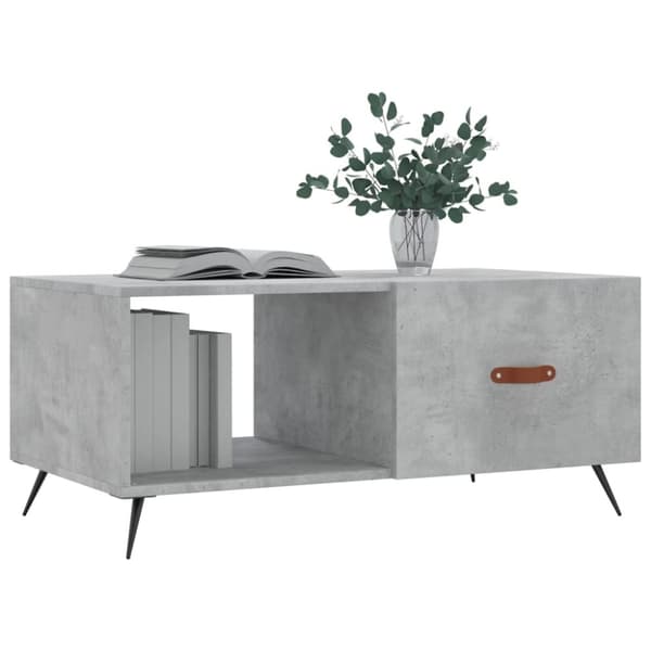 Soffbord betonggrå 90x50x40 cm konstruerat trä