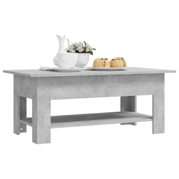 Soffbord betonggrå 102x55x42 cm konstruerat trä