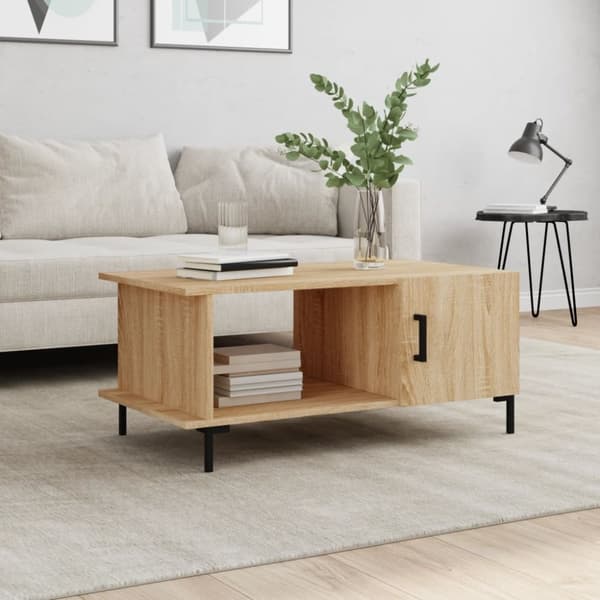 Soffbord sonoma-ek 90x50x40 cm konstruerat trä