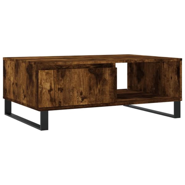 sofabord 90x60x35 cm konstrueret træ røget egetræsfarve