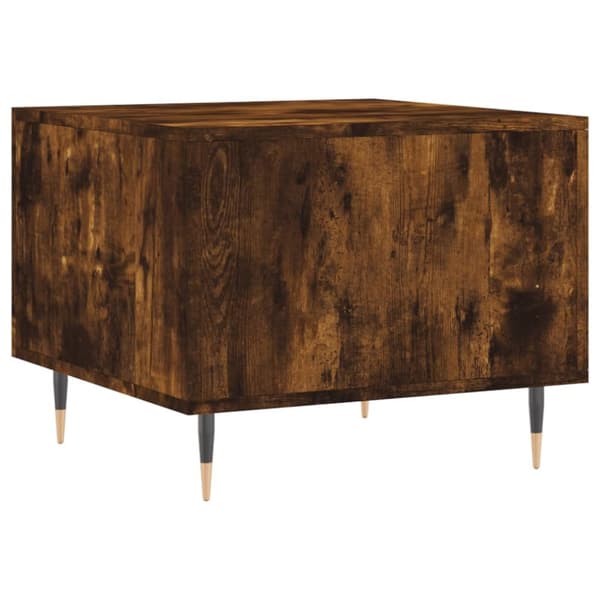 Soffbord rökfärgad ek 50x50x40 cm konstruerat trä