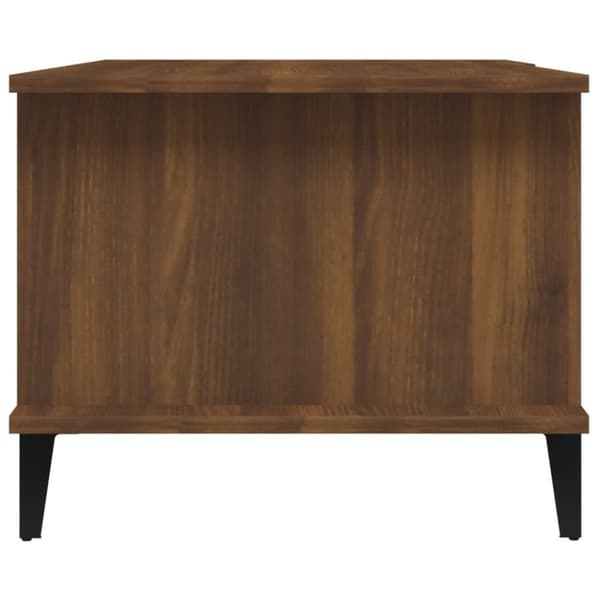 sofabord 90x50x40 cm konstrueret træ brun egetræsfarve
