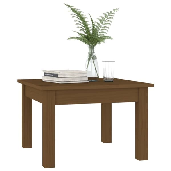 Soffbord honungsbrun 45x45x30 cm massiv furu