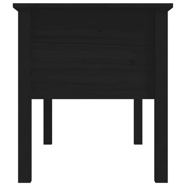 Sohvapöytä musta 102x49x55 cm täysi mänty