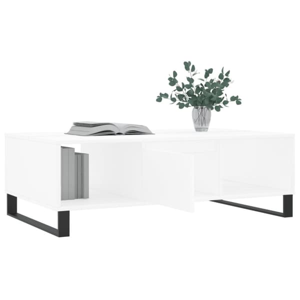 Soffbord vit 104x60x35 cm konstruerat trä